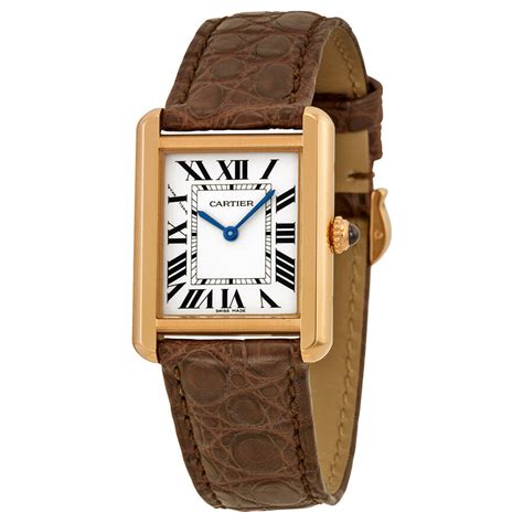 cartier women's watches with leather strap