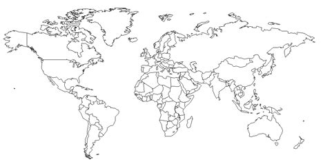 cartina geografica del mondo da colorare
