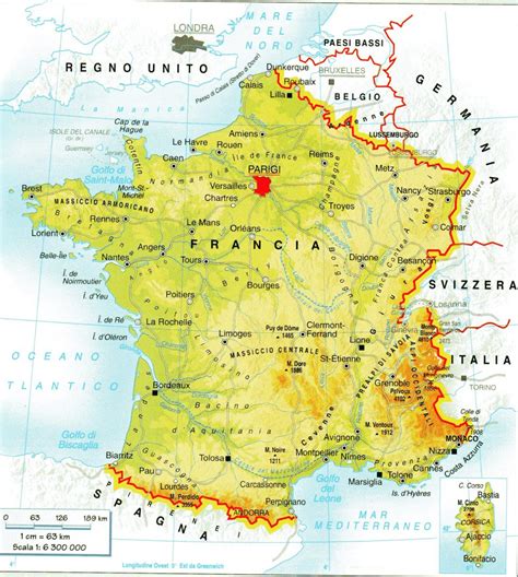 cartina geografica della francia