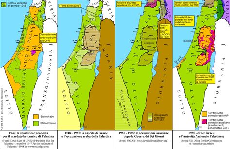 cartina israele nel tempo