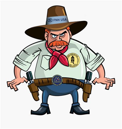 Cartoon Cowboy In The Desert Firing His Guns Stock Image Image 21218291