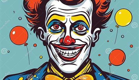 Crazy Scary Clown Cartoon Vector Illustration 373110 Vector Art at Vecteezy