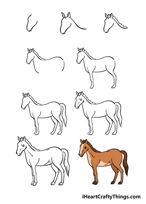 How to Draw a Walking Horse · Art Projects for Kids