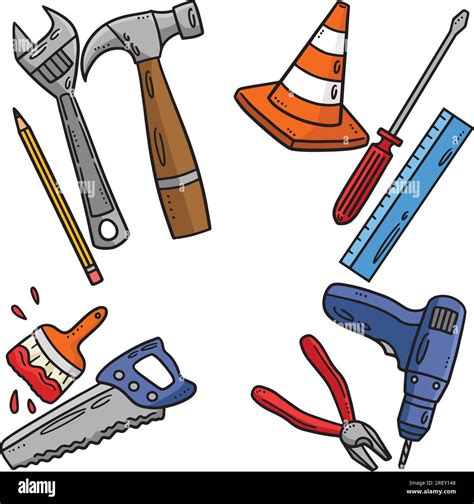 Cartoon images of tools