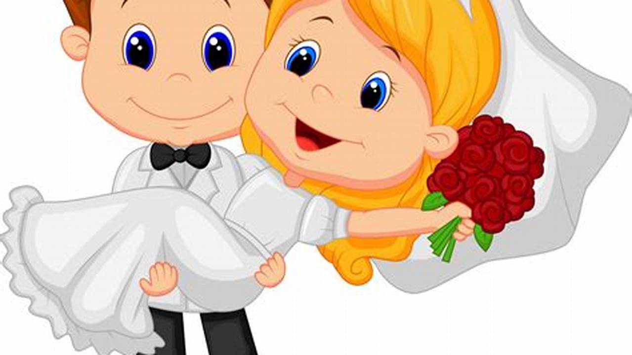 Unveiling the Enchanting World of Cartoon Bride and Groom Art: Free SVG Cut Files