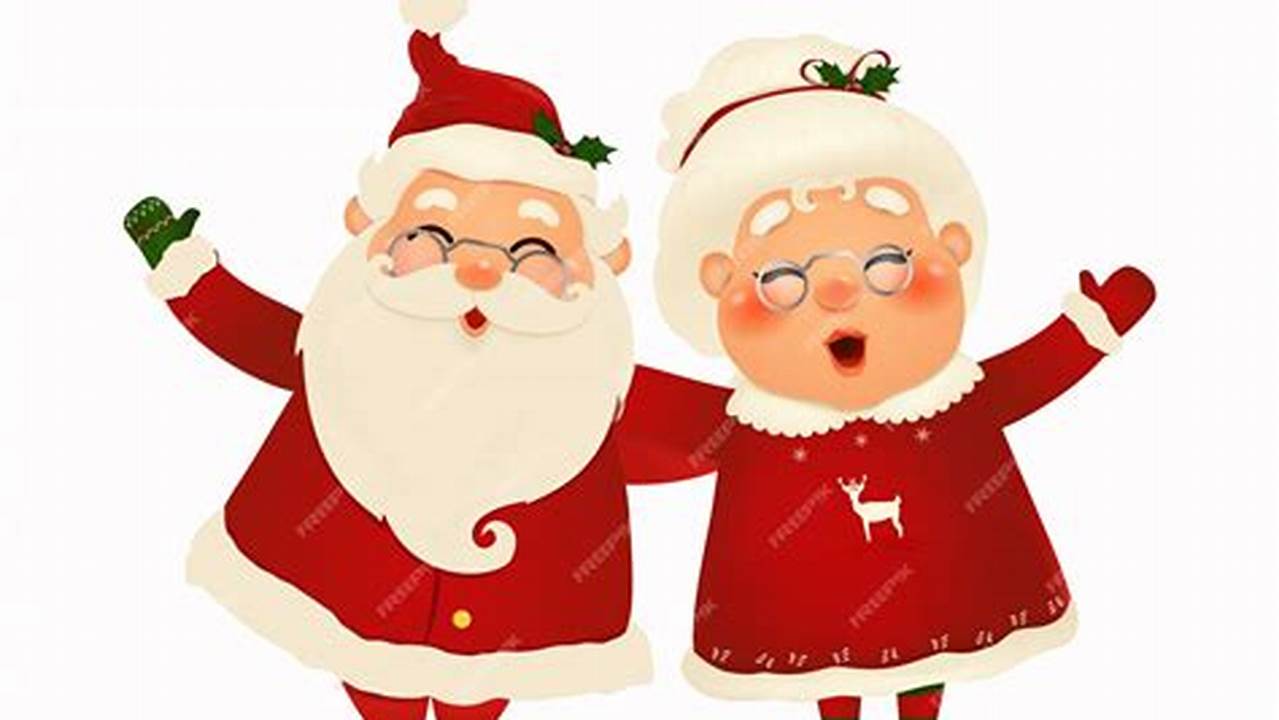 Unveiling the Magic: Cartoon Santa and Mrs. Claus for Festive Creations