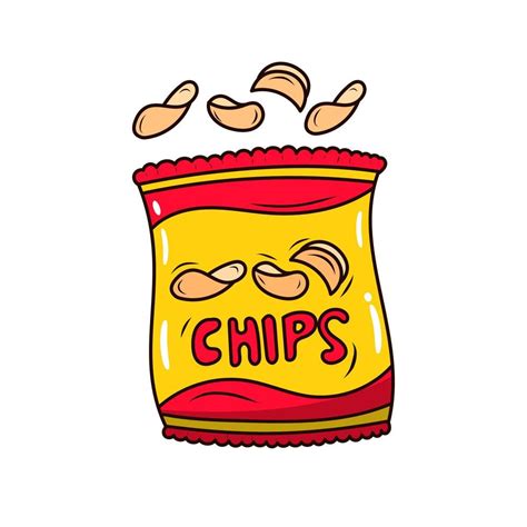 Cartoon Bag Of Chips