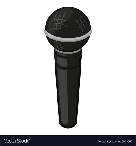 Cartoon Black Microphone