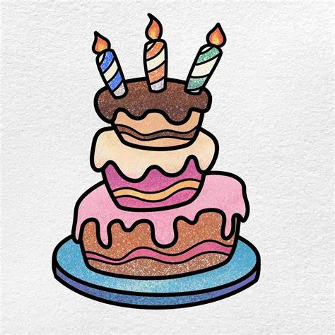 Cake Slice sketch illustration hand drawn animation transparent Motion