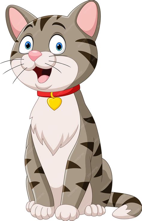 Cartoon Cat White Background