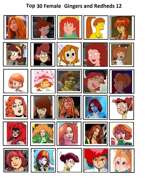 cartoon characters girl with red hair