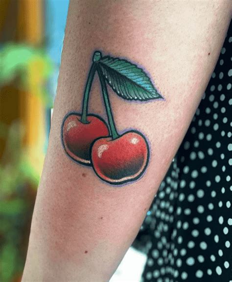 Cartoon Cherry Tattoo