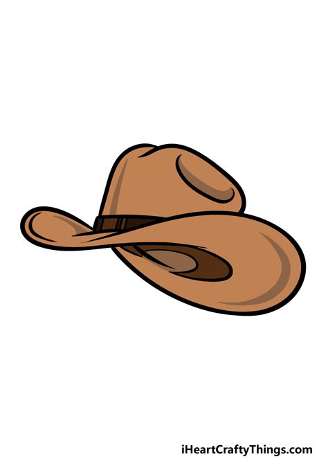 cartoon cowboy hat drawing