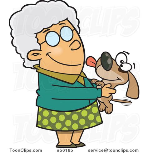 cartoon dog and grandma