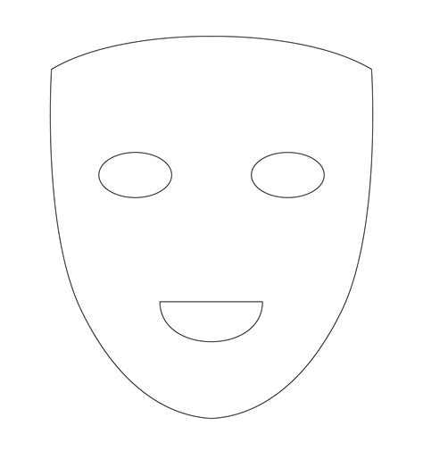 Cartoon Face Mask Template
