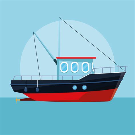 cartoon fishing boat image