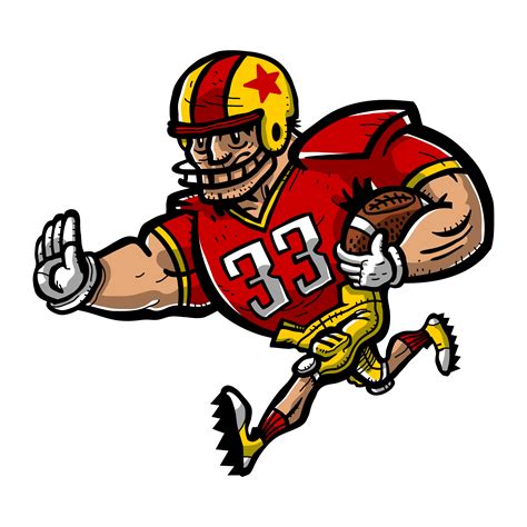cartoon images of football players