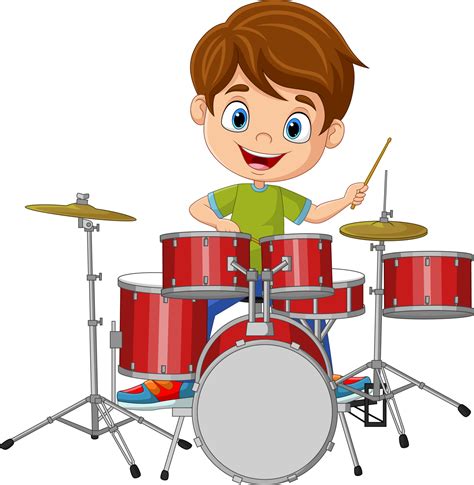 Cartoon Playing Drums