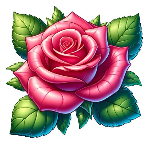 Cartoon Rose Flower
