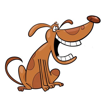 cartoon with laughing dog