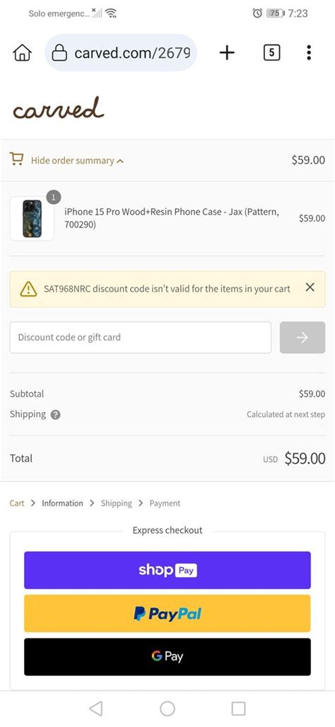 Carved Discount Codes