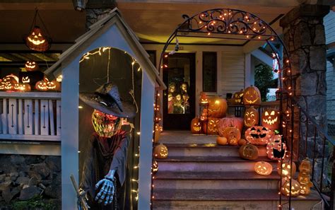 casa decorada de halloween