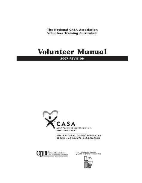 casa volunteer training manual