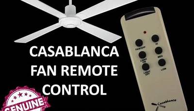 Casablanca Fan Remote 99019 Manual