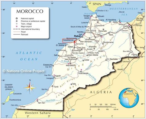casablanca morocco map