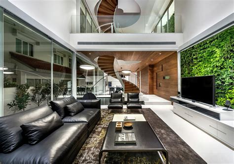 🥇 Interior de una casa moderna en gris