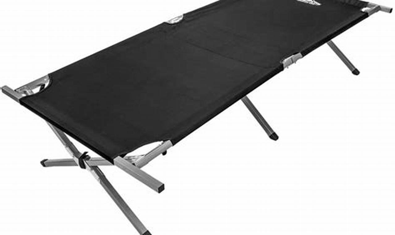 Cascade Mountain Tech Fully Collapsible Oversized Camping Cot: Roomy Retreat for Outdoor Enthusiasts