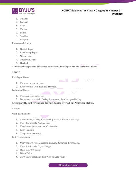Case Based Questions On Drainage Class 9