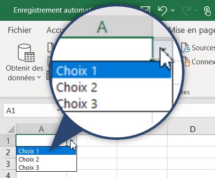 Case Choix Excel