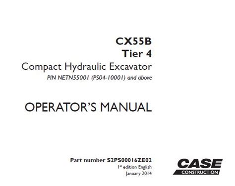 Case Cx55B Operators Manual
