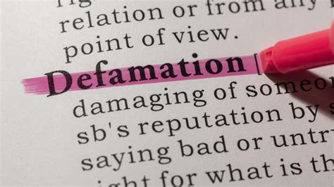 case laws for defamation