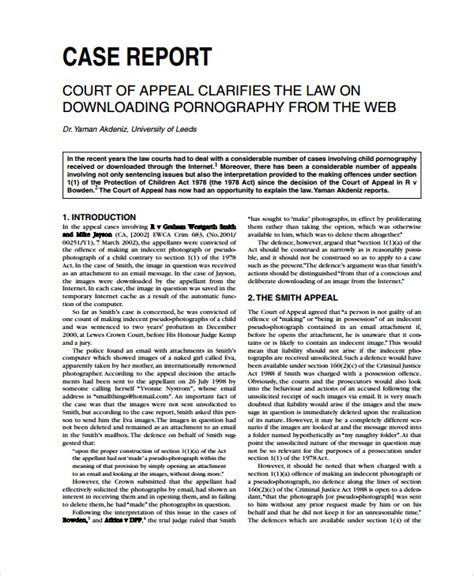case report format example