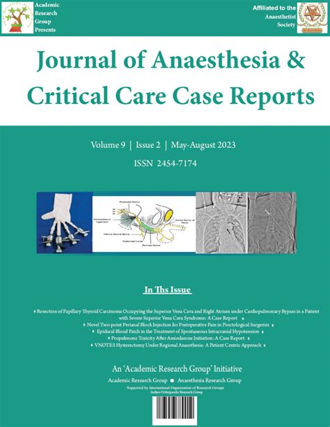 Case Report Of Anaesthesia