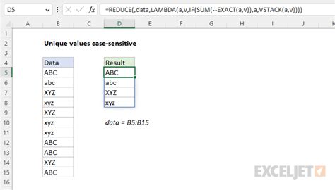 Case Sensitive Excel Formula