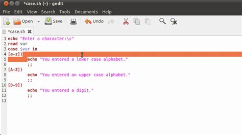 case statement example in shell script