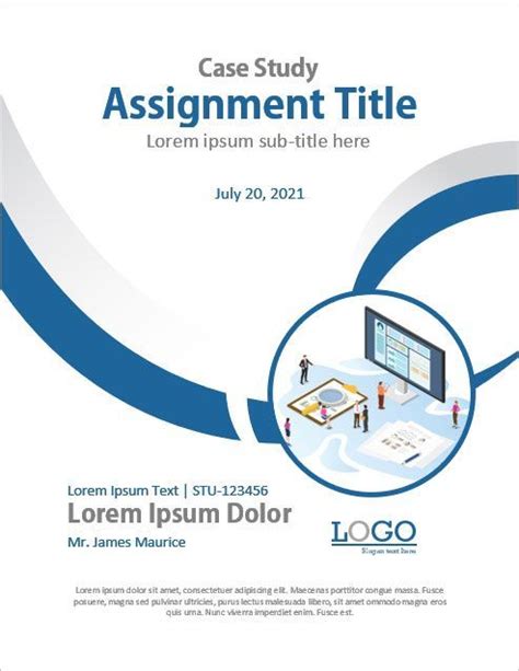 case study assignment front page design