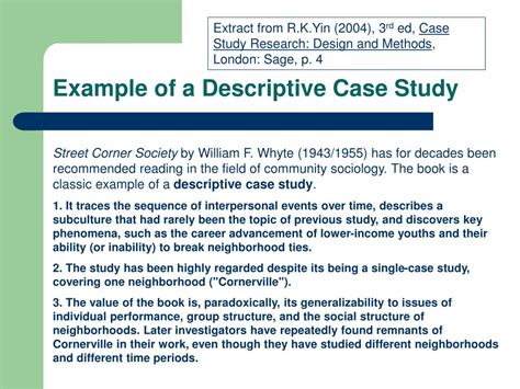 Case Study Descriptive Design