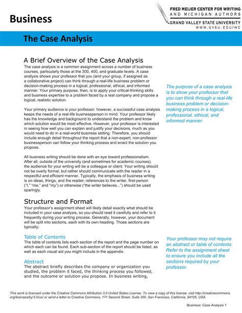 case study examples for business analyst
