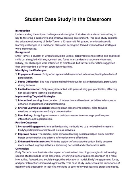 case study examples in educational research