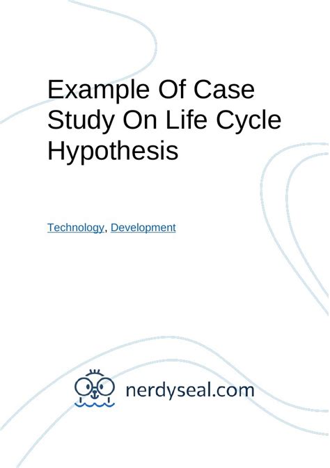 Case Study Hypothesis Example