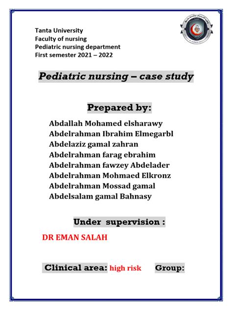 Case Study In Pediatric Nursing