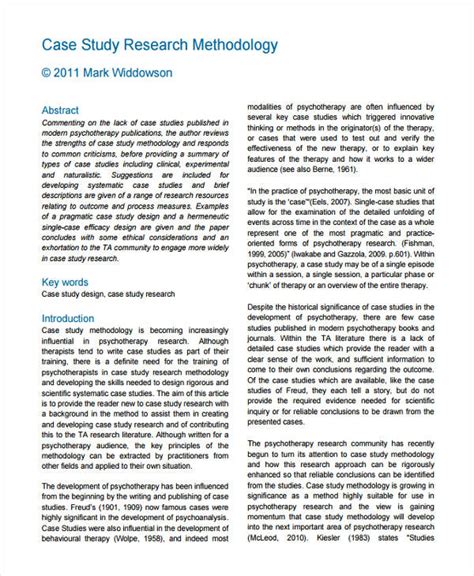 case study method sample