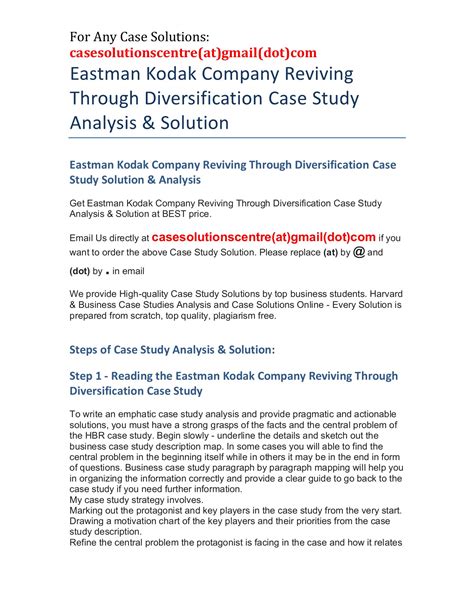 case study of company problems and solutions with solution pdf