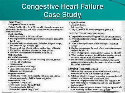case study of congestive heart failure