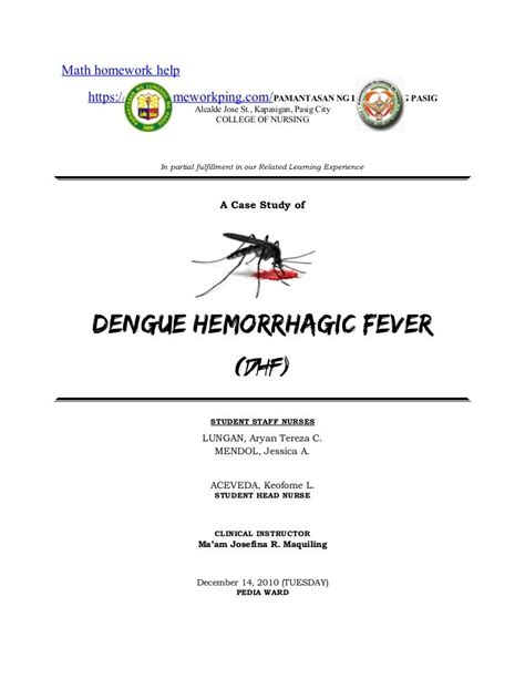 case study of dengue