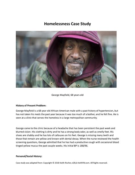case study on homelessness